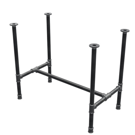 Podstawa stołu jadalnego, rama w kształcie H, żeliwo i stal Ø 34 mm, 92 × 52 cm, wysokość 75 cm