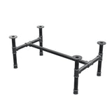 Podstawa stolika kawowego, rama w kształcie H, żeliwo i stal Ø 42 mm, 106 × 61 cm, wysokość 44 cm