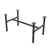 Podstawa stolika kawowego, rama w kształcie H, żeliwo i stal Ø 42 mm, 106 × 61 cm, wysokość 54 cm