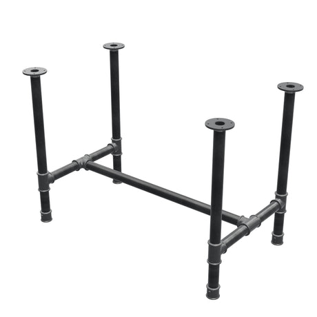 Podstawa stołu jadalnego, rama w kształcie H, żeliwo i stal Ø 42 mm, 106 × 61 cm, wysokość 74 cm