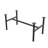 Podstawa stolika kawowego, rama w kształcie H, żeliwo i stal Ø 42 mm, 116 × 61 cm, wysokość 54 cm
