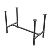 Podstawa stołu jadalnego, rama w kształcie H, żeliwo i stal Ø 42 mm, 116 × 61 cm, wysokość 74 cm