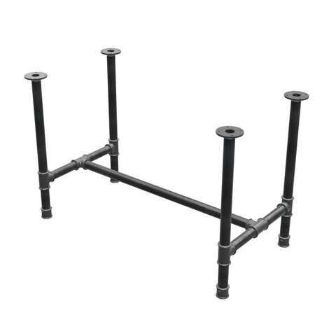 Podstawa stołu jadalnego, rama w kształcie H, żeliwo i stal Ø 42 mm, 116 × 61 cm, wysokość 74 cm