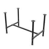Podstawa stołu jadalnego, rama w kształcie H, żeliwo i stal Ø 42 mm, 116 × 71 cm, wysokość 74 cm