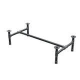 Podstawa stolika kawowego, rama w kształcie H, żeliwo i stal Ø 42 mm, 136 × 71 cm, wysokość 34 cm
