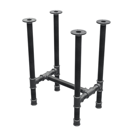 Podstawa stołu jadalnego, rama w kształcie H, żeliwo i stal Ø 42 mm, 56 × 41 cm, wysokość 74 cm