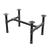 Podstawa stolika kawowego, rama w kształcie H, żeliwo i stal Ø 42 mm, 76 × 51 cm, wysokość 44 cm