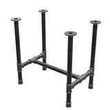 Podstawa stołu jadalnego, rama w kształcie H, żeliwo i stal Ø 42 mm, 76 × 51 cm, wysokość 74 cm