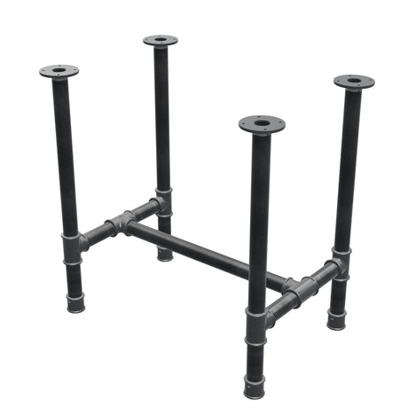 Podstawa stołu jadalnego, rama w kształcie H, żeliwo i stal Ø 42 mm, 76 × 51 cm, wysokość 74 cm
