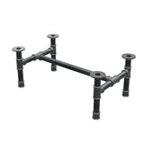 Podstawa stolika kawowego, rama w kształcie H, żeliwo i stal Ø 42 mm, 86 × 51 cm, wysokość 34 cm