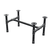 Podstawa stolika kawowego, rama w kształcie H, żeliwo i stal Ø 42 mm, 86 × 51 cm, wysokość 44 cm