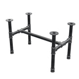 Podstawa stolika kawowego, rama w kształcie H, żeliwo i stal Ø 42 mm, 86 × 51 cm, wysokość 54 cm