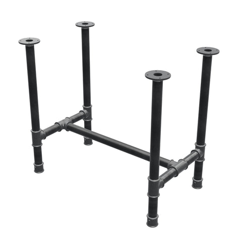 Podstawa stołu jadalnego, rama w kształcie H, żeliwo i stal Ø 42 mm, 86 × 51 cm, wysokość 74 cm