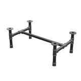 Podstawa stolika kawowego, rama w kształcie H, żeliwo i stal Ø 42 mm, 96 × 57 cm, wysokość 34 cm