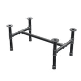 Podstawa stolika kawowego, rama w kształcie H, żeliwo i stal Ø 42 mm, 96 × 57 cm, wysokość 44 cm