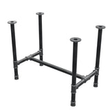 Podstawa stołu jadalnego, rama w kształcie H, żeliwo i stal Ø 42 mm, 96 × 57 cm, wysokość 74 cm