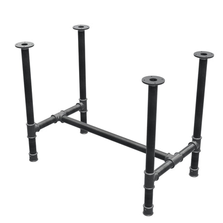 Podstawa stołu jadalnego, rama w kształcie H, żeliwo i stal Ø 42 mm, 96 × 57 cm, wysokość 74 cm