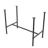 Podstawa stołu jadalnego, rama w kształcie H, żeliwo i stal Ø 27 mm, 101 × 55 cm, wysokość 74 cm