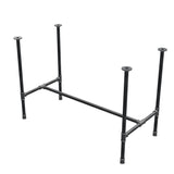 Podstawa stołu jadalnego, rama w kształcie H, żeliwo i stal Ø 27 mm, 111 × 55 cm, wysokość 74 cm