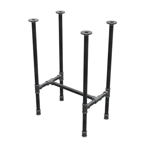 Podstawa stołu jadalnego, rama w kształcie H, żeliwo i stal Ø 27 mm, 51 × 35 cm, wysokość 74 cm