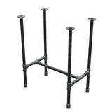 Podstawa stołu jadalnego, rama w kształcie H, żeliwo i stal Ø 27 mm, 61 × 39 cm, wysokość 74 cm