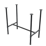 Podstawa stołu jadalnego, rama w kształcie H, żeliwo i stal Ø 27 mm, 81 × 45 cm, wysokość 74 cm