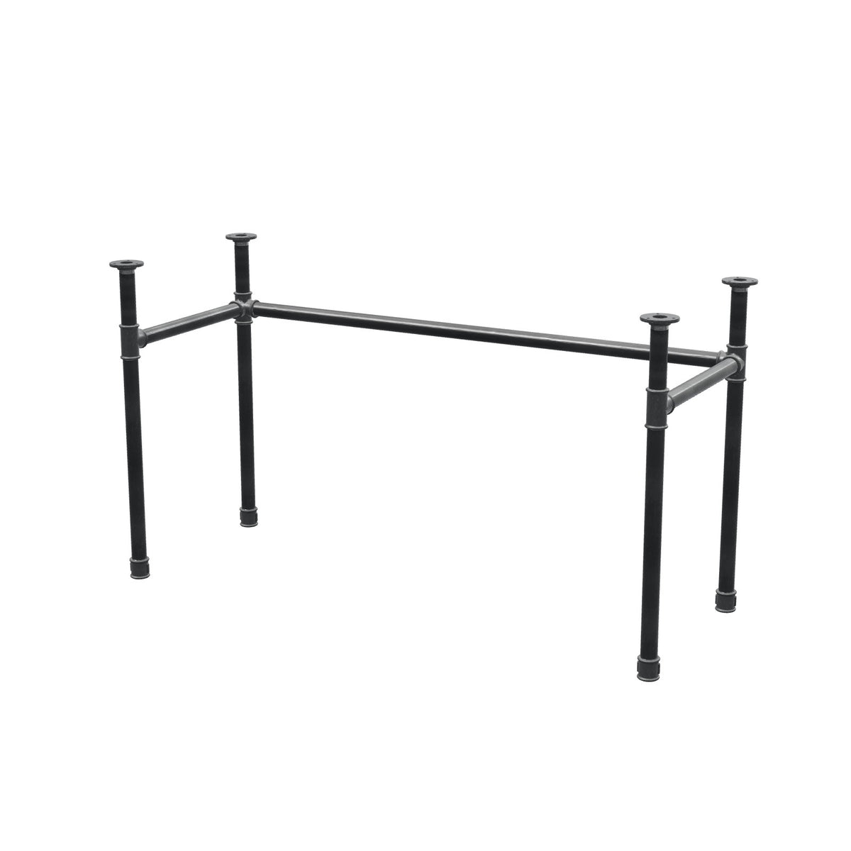Podstawa biurka, rama w kształcie U, żeliwo i stal Ø 34 mm, 132 × 52 cm, wysokość 72 cm