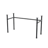 Podstawa biurka, rama w kształcie U, żeliwo i stal Ø 34 mm, 132 × 52 cm, wysokość 72 cm