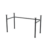 Podstawa biurka, rama w kształcie U, żeliwo i stal Ø 34 mm, 132 × 62 cm, wysokość 72 cm