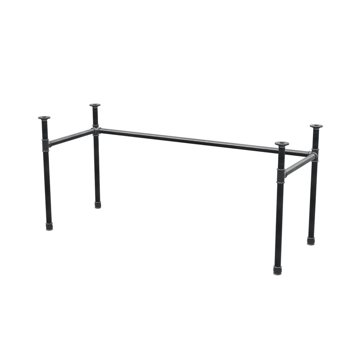 Podstawa biurka, rama w kształcie U, żeliwo i stal Ø 34 mm, 162 × 62 cm, wysokość 72 cm