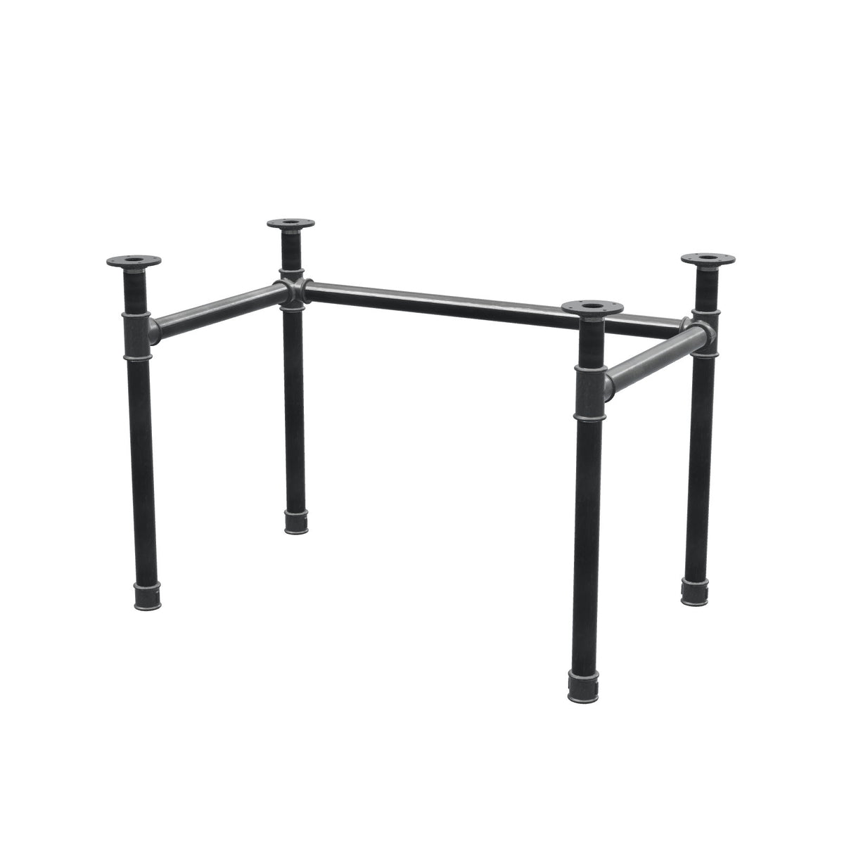 Podstawa biurka, rama w kształcie U, żeliwo i stal Ø 42 mm, 106 × 66 cm, wysokość 70 cm