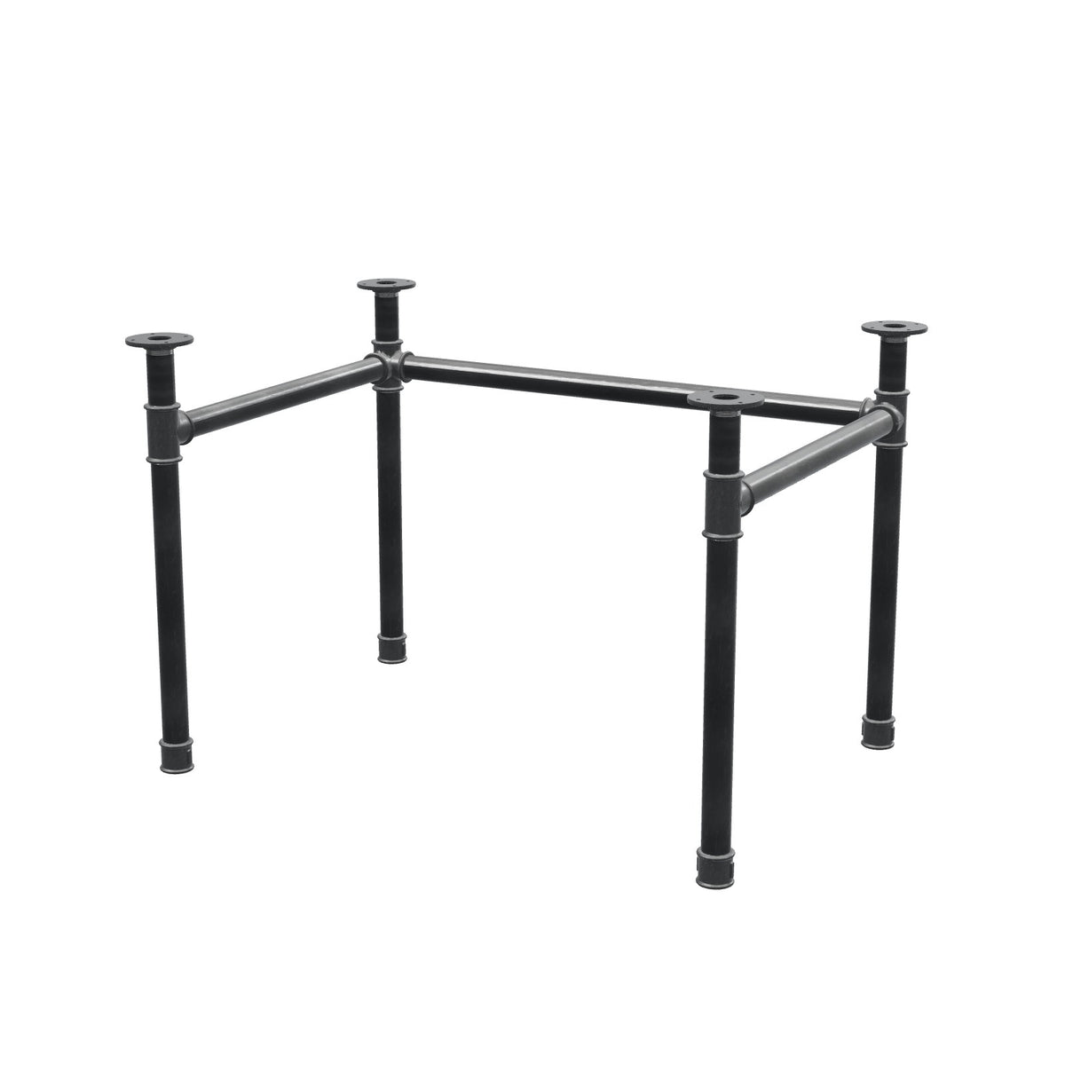 Podstawa biurka, rama w kształcie U, żeliwo i stal Ø 42 mm, 106 × 76 cm, wysokość 70 cm