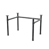 Podstawa biurka, rama w kształcie U, żeliwo i stal Ø 42 mm, 106 × 76 cm, wysokość 70 cm