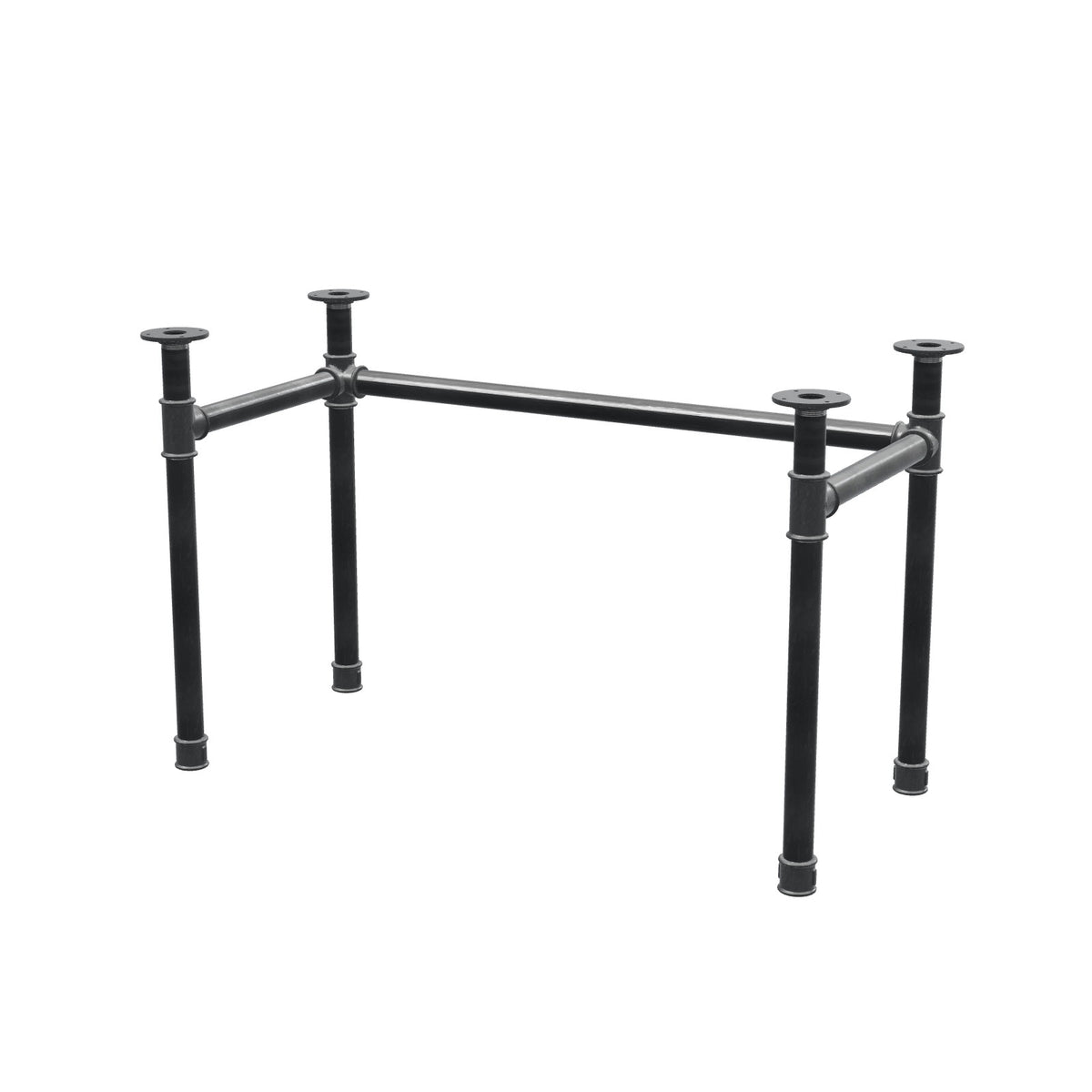 Podstawa biurka, rama w kształcie U, żeliwo i stal Ø 42 mm, 116 × 56 cm, wysokość 70 cm
