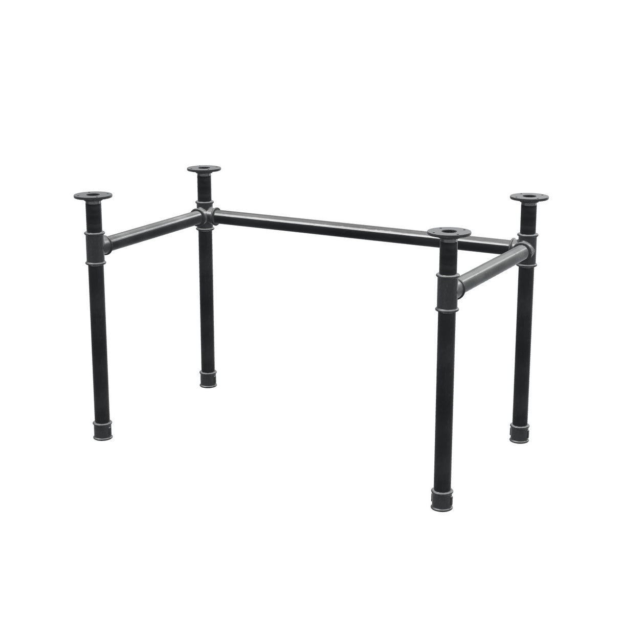 Podstawa biurka, rama w kształcie U, żeliwo i stal Ø 42 mm, 116 × 66 cm, wysokość 70 cm