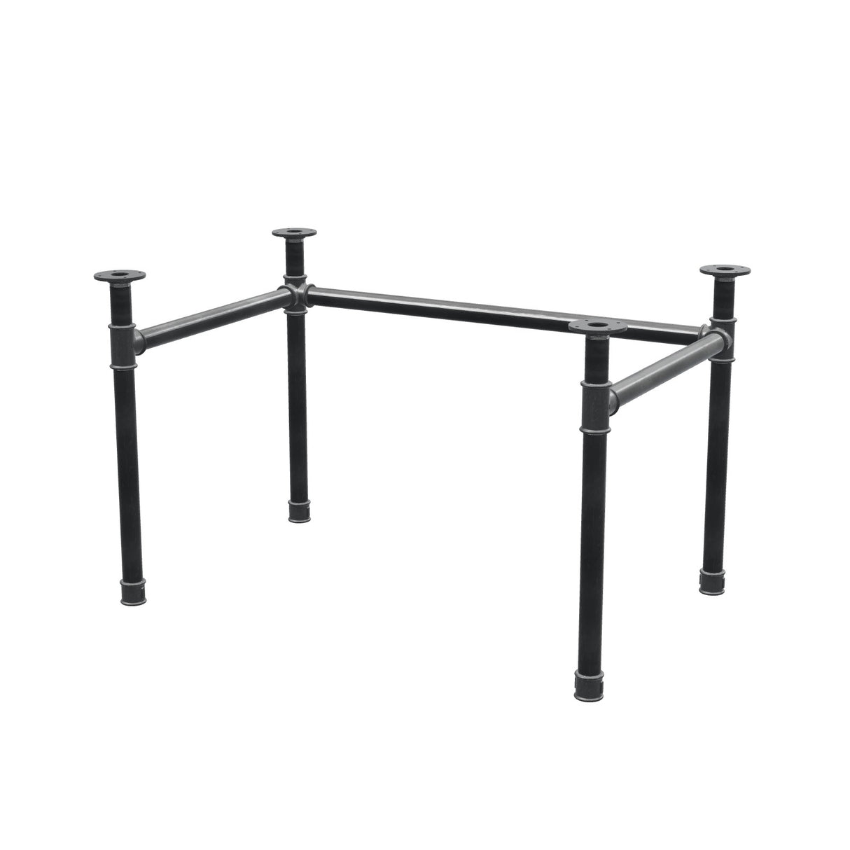 Podstawa biurka, rama w kształcie U, żeliwo i stal Ø 42 mm, 116 × 76 cm, wysokość 70 cm