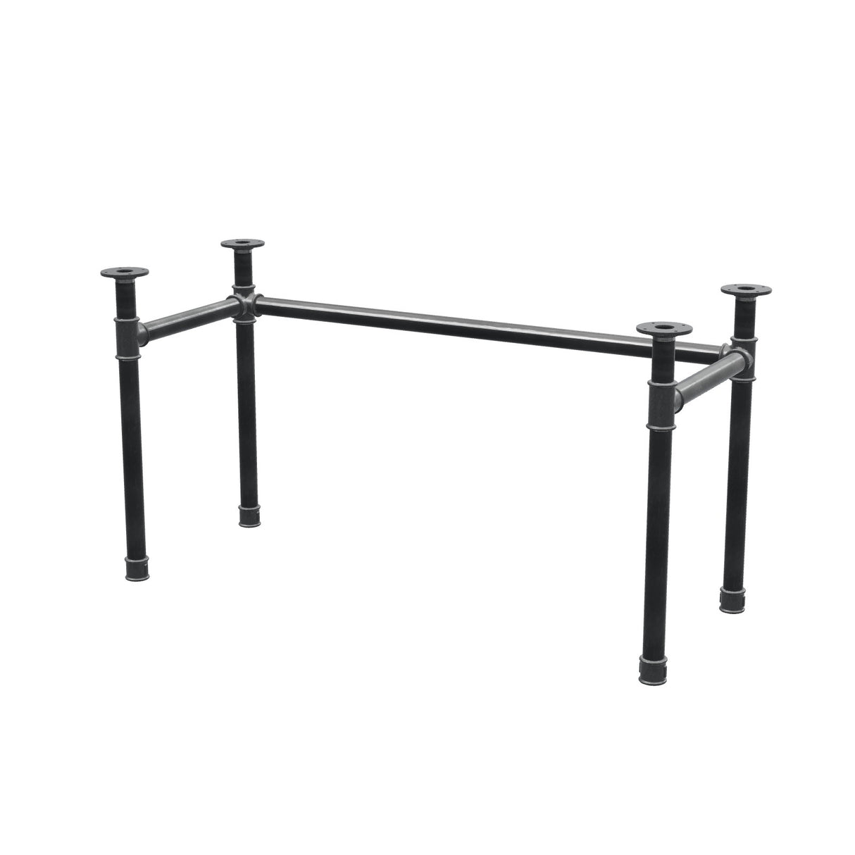 Podstawa biurka, rama w kształcie U, żeliwo i stal Ø 42 mm, 136 × 56 cm, wysokość 70 cm