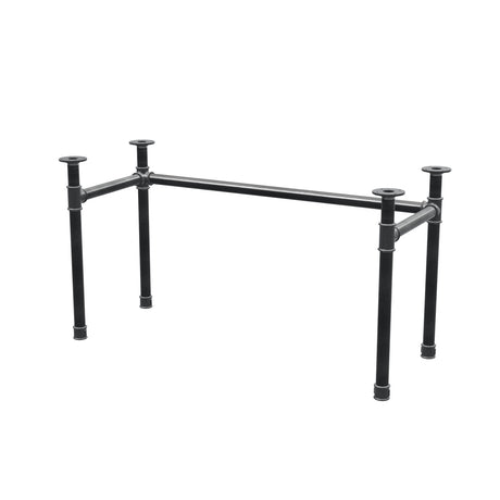 Podstawa biurka, rama w kształcie U, żeliwo i stal Ø 42 mm, 136 × 56 cm, wysokość 70 cm