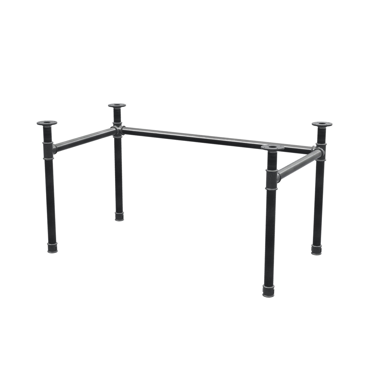 Podstawa biurka, rama w kształcie U, żeliwo i stal Ø 42 mm, 136 × 76 cm, wysokość 70 cm