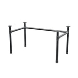 Podstawa biurka, rama w kształcie U, żeliwo i stal Ø 42 mm, 136 × 76 cm, wysokość 70 cm