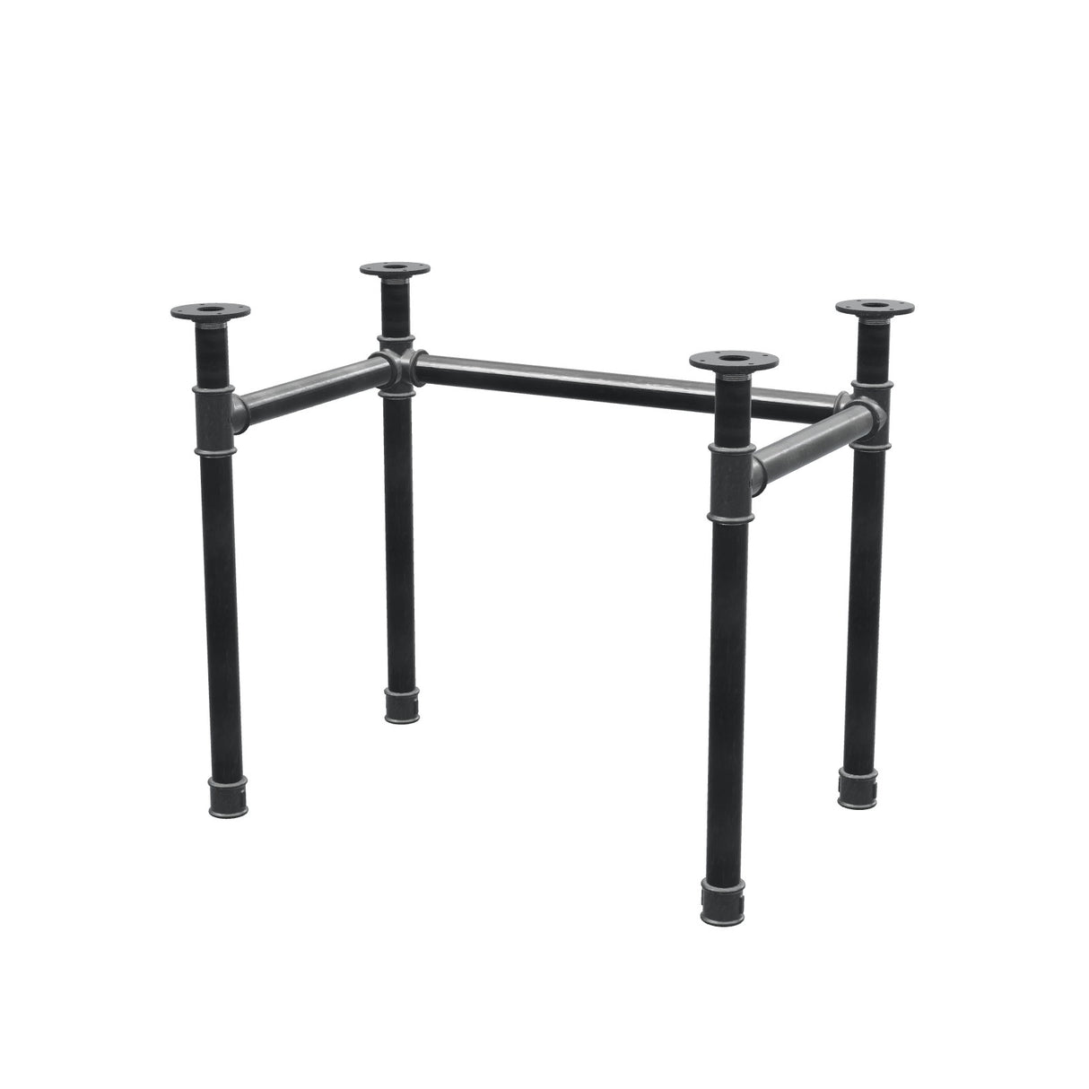 Podstawa biurka, rama w kształcie U, żeliwo i stal Ø 42 mm, 86 × 56 cm, wysokość 70 cm