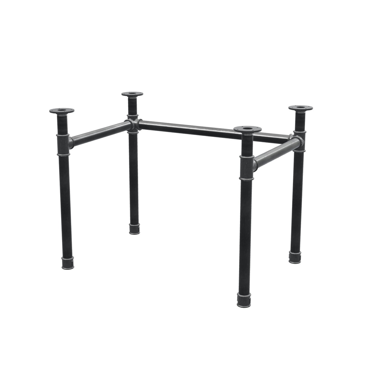 Podstawa biurka, rama w kształcie U, żeliwo i stal Ø 42 mm, 96 × 66 cm, wysokość 70 cm