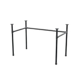 Podstawa biurka, rama w kształcie U, żeliwo i stal Ø 27 mm, 111 × 61 cm, wysokość 71 cm