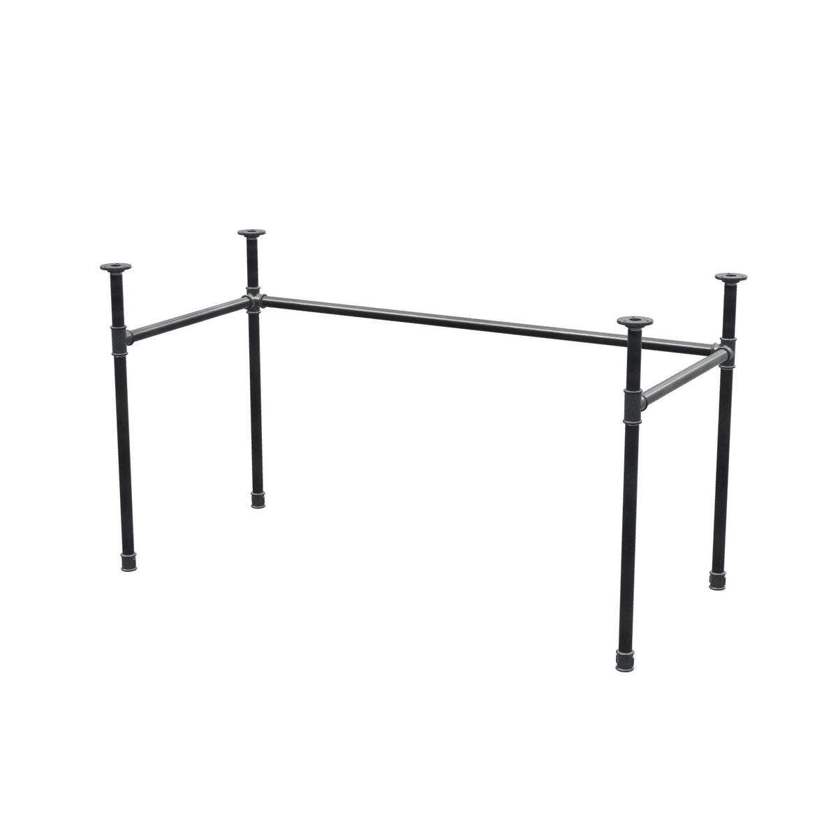 Podstawa biurka, rama w kształcie U, żeliwo i stal Ø 27 mm, 131 × 61 cm, wysokość 71 cm