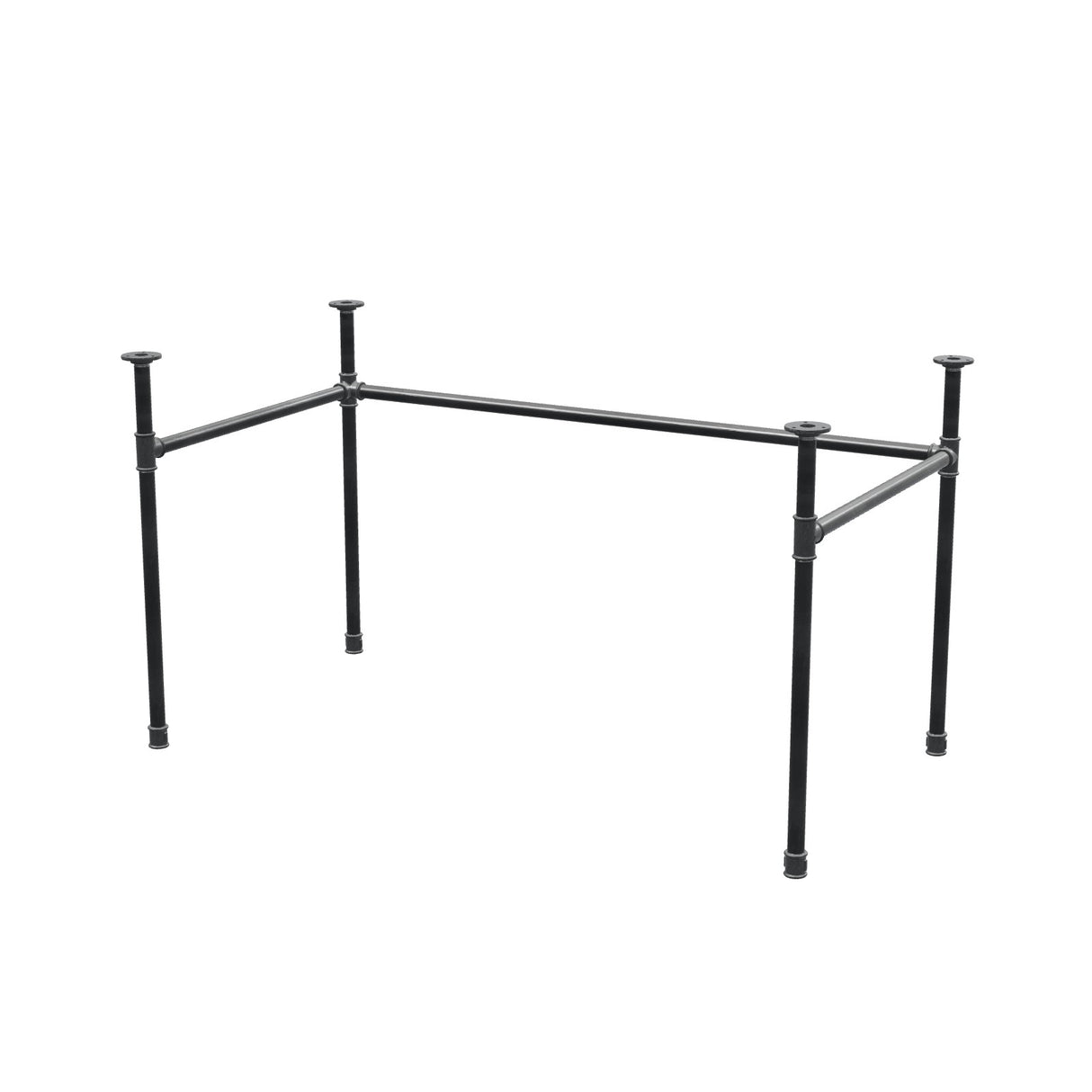 Podstawa biurka, rama w kształcie U, żeliwo i stal Ø 27 mm, 131 × 71 cm, wysokość 71 cm