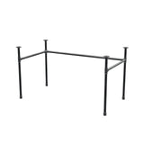Podstawa biurka, rama w kształcie U, żeliwo i stal Ø 27 mm, 131 × 71 cm, wysokość 71 cm