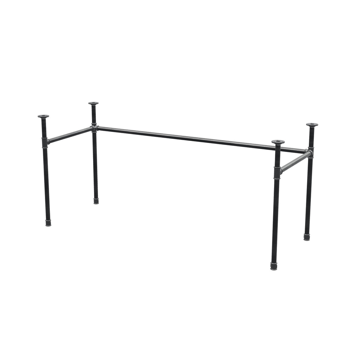 Podstawa biurka, rama w kształcie U, żeliwo i stal Ø 27 mm, 161 × 61 cm, wysokość 71 cm