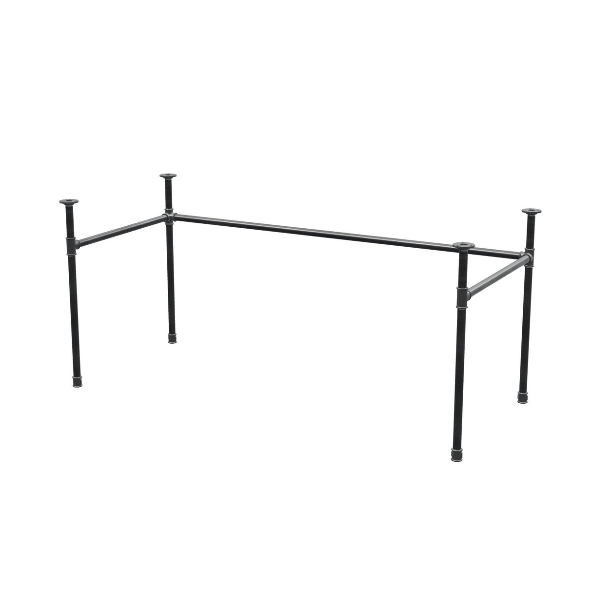Podstawa biurka, rama w kształcie U, żeliwo i stal Ø 27 mm, 161 × 71 cm, wysokość 71 cm