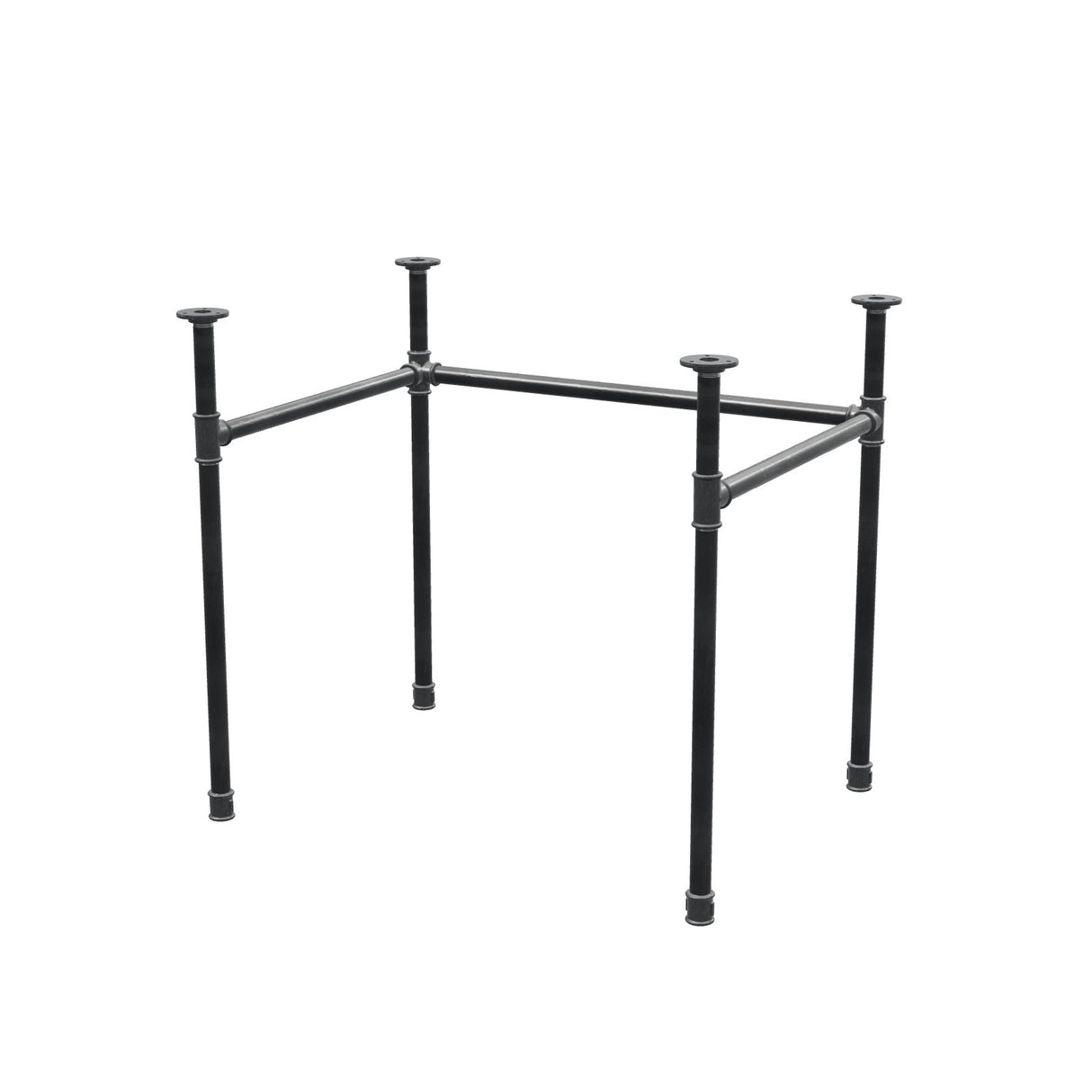 Podstawa biurka, rama w kształcie U, żeliwo i stal Ø 27 mm, 81 × 61 cm, wysokość 71 cm