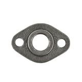 Platine noire ovale - platine ovale en fonte noire pour fixation